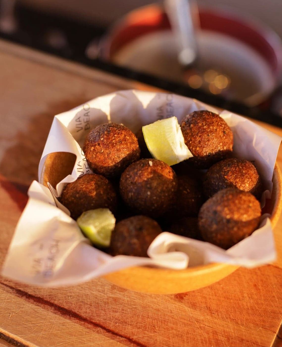 Bolinho de mandioca com carne seca