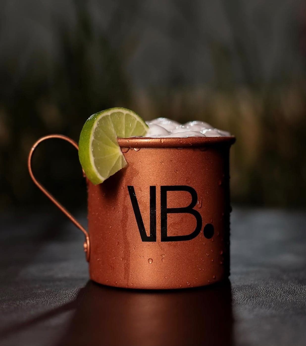 Moscow Beach na caneca de cobre do VB